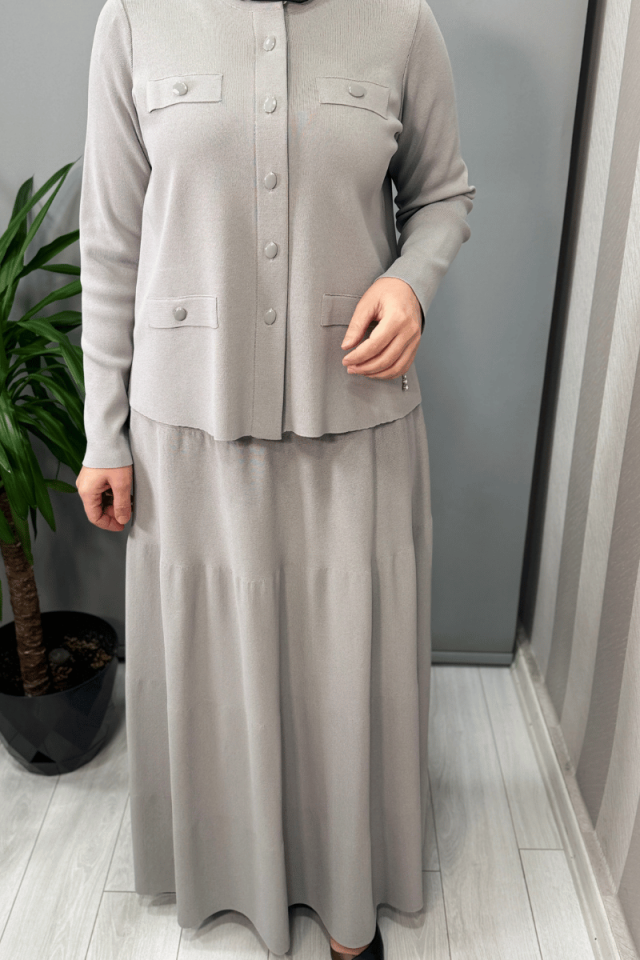 Miss Dalida Triko Etek Gri T25Y-2004