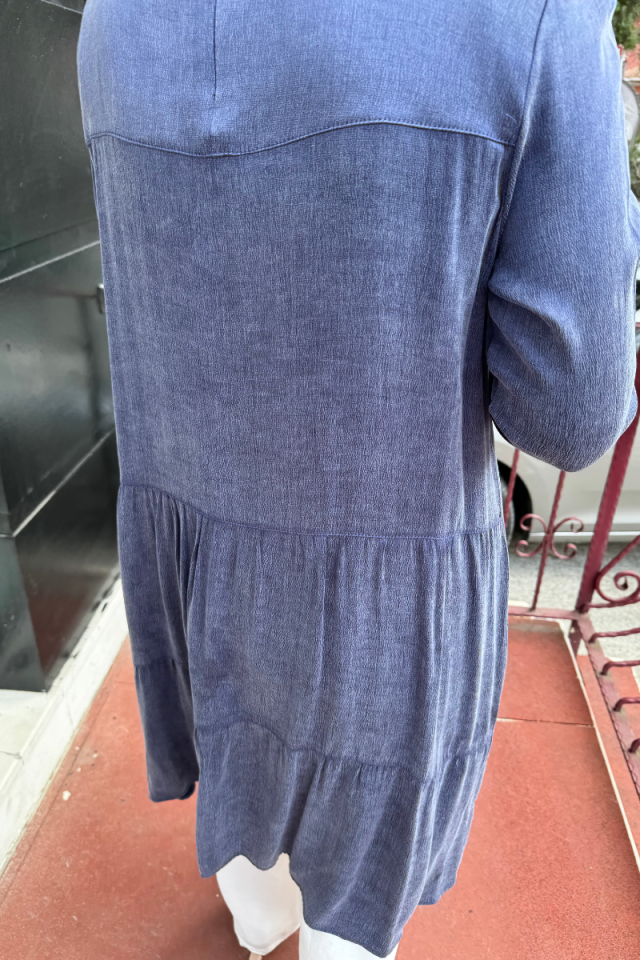 Almarwah Lyocell Basic Tunik Lacivert 102174
