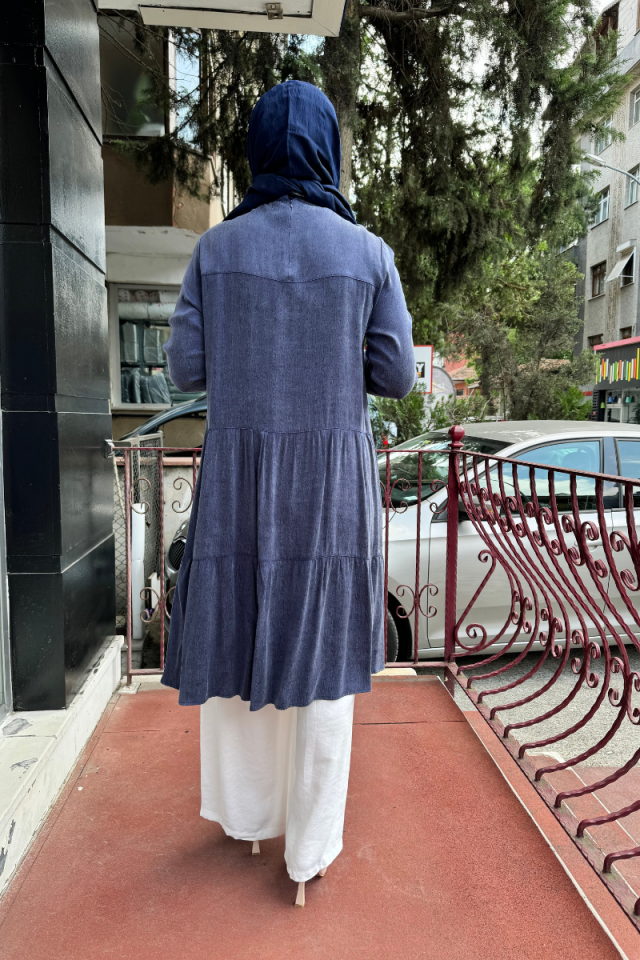 Almarwah Lyocell Basic Tunik Lacivert 102174