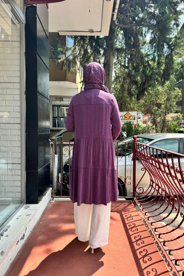 Almarwah Lyocell Basic Tunic Plum 102174