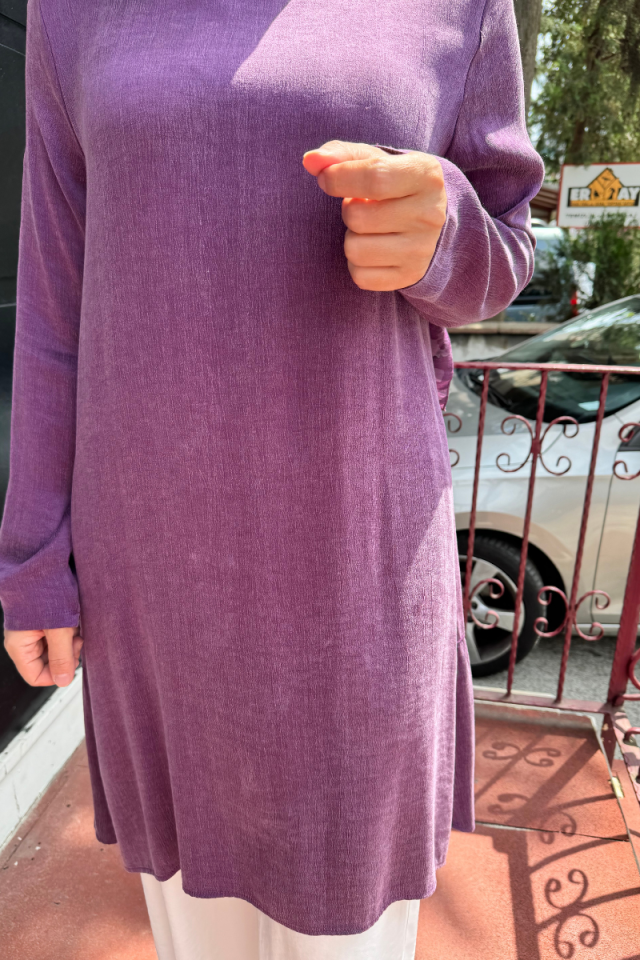 Almarwah Lyocell Basic Tunic Plum 102174