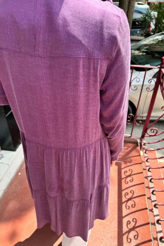Almarwah Lyocell Basic Tunic Plum 102174