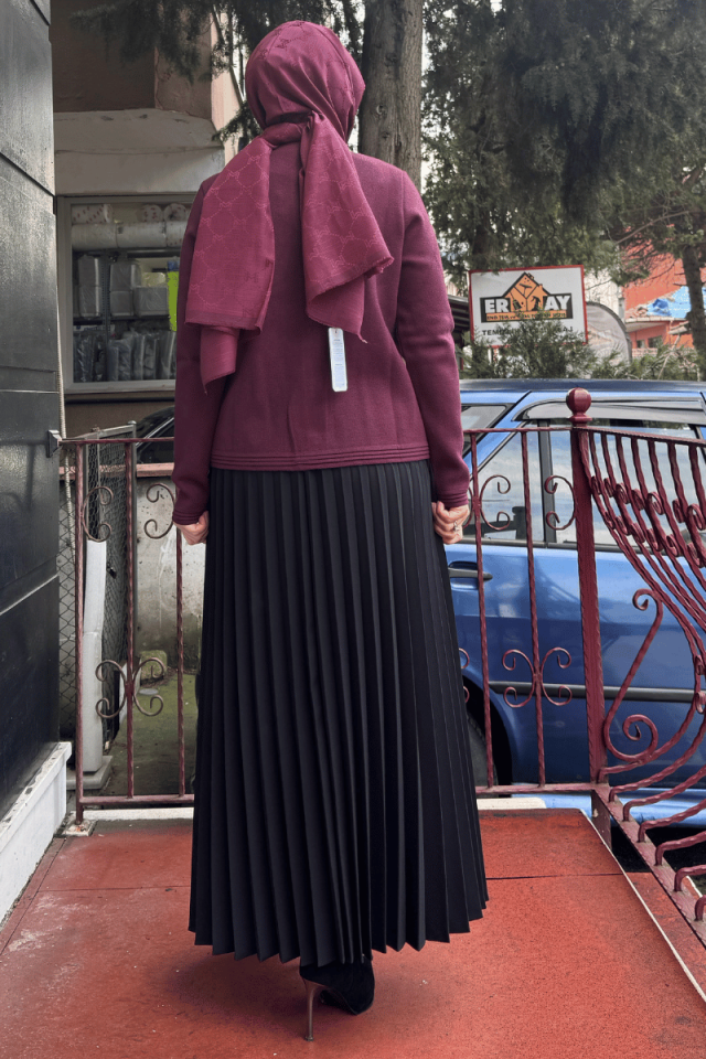 Ghisa Hırka Mürdüm 5KOBHRK3078