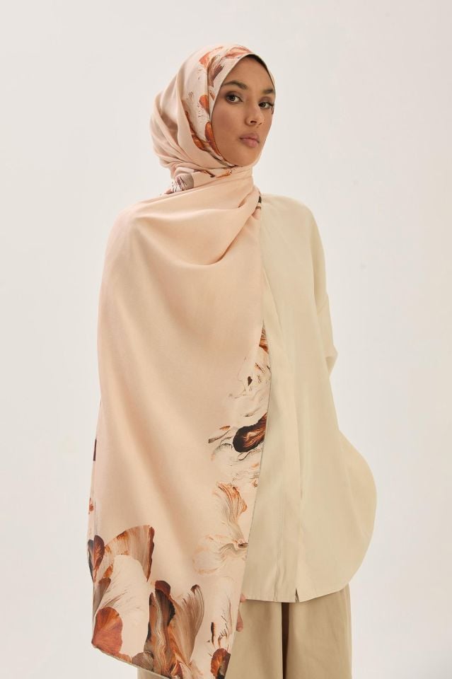 Maisa HUŞ PAMUK İPEK ŞAL 70*190 CM - KAHVERENGİ