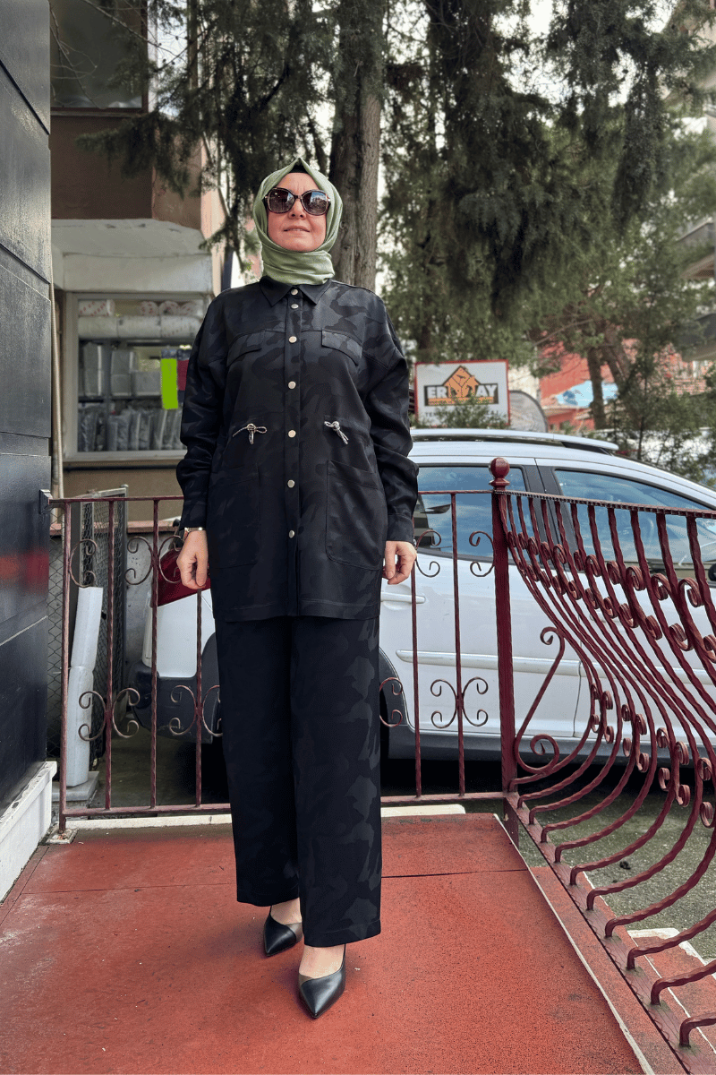 Ghisa Tunik Takım Siyah 25YGSTKM4082