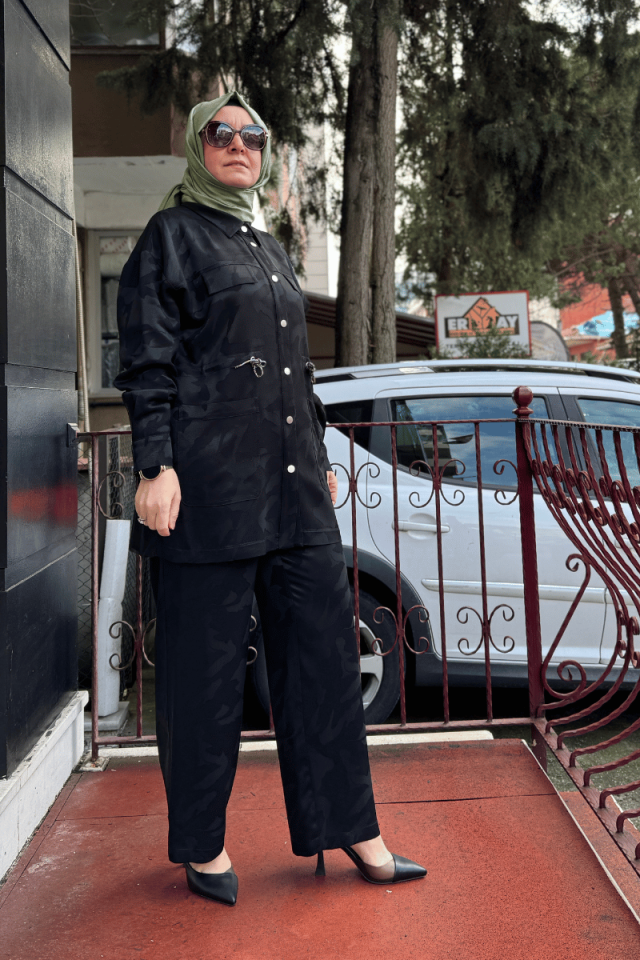 Ghisa Tunik Takım Siyah 25YGSTKM4082