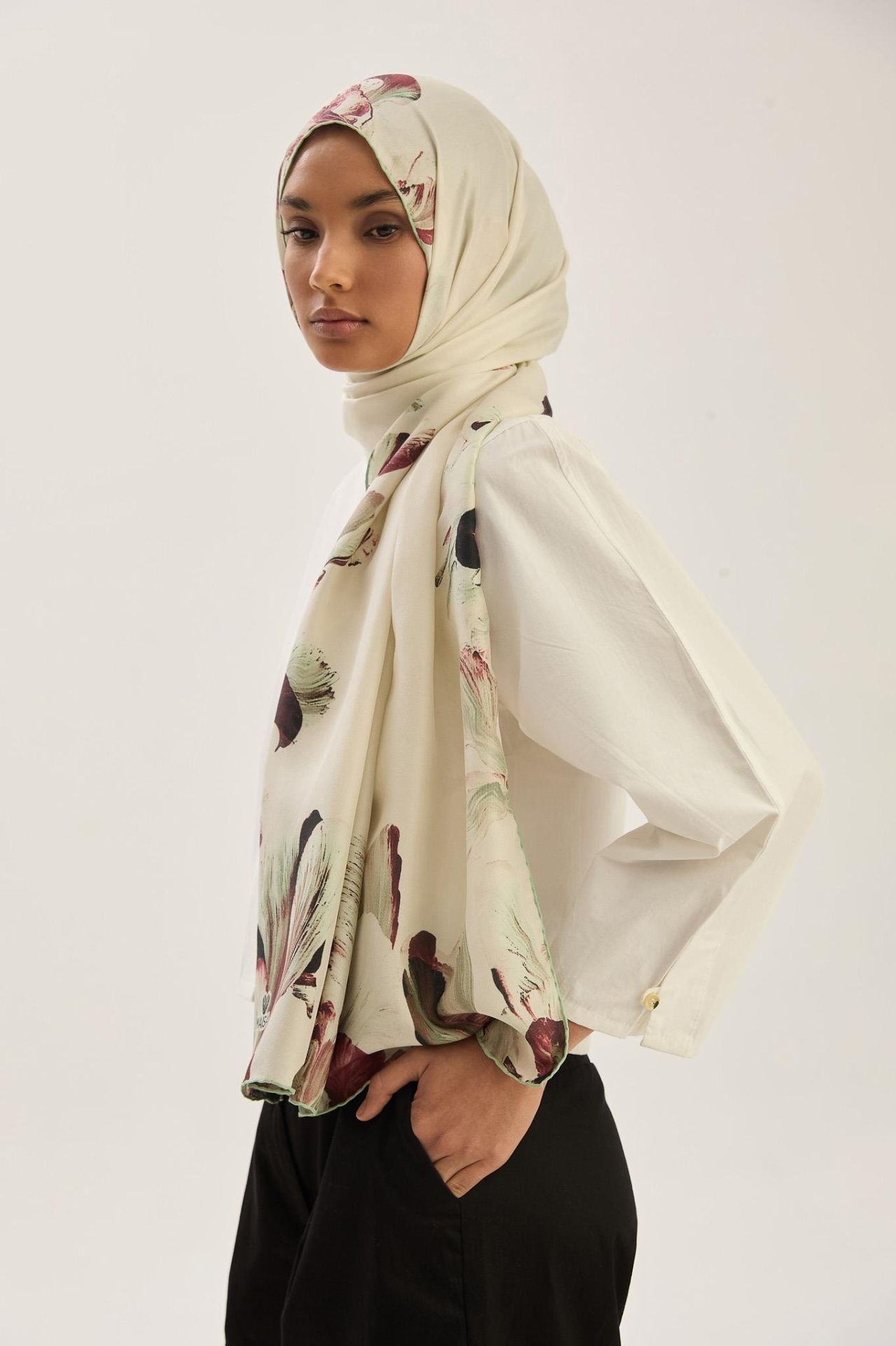Maisa HUŞ PAMUK İPEK ŞAL 70*190 CM - YEŞİL