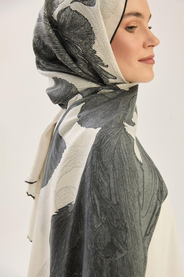 Maisa REŞHA PAMUK İPEK ŞAL 70*190 CM - EKRU