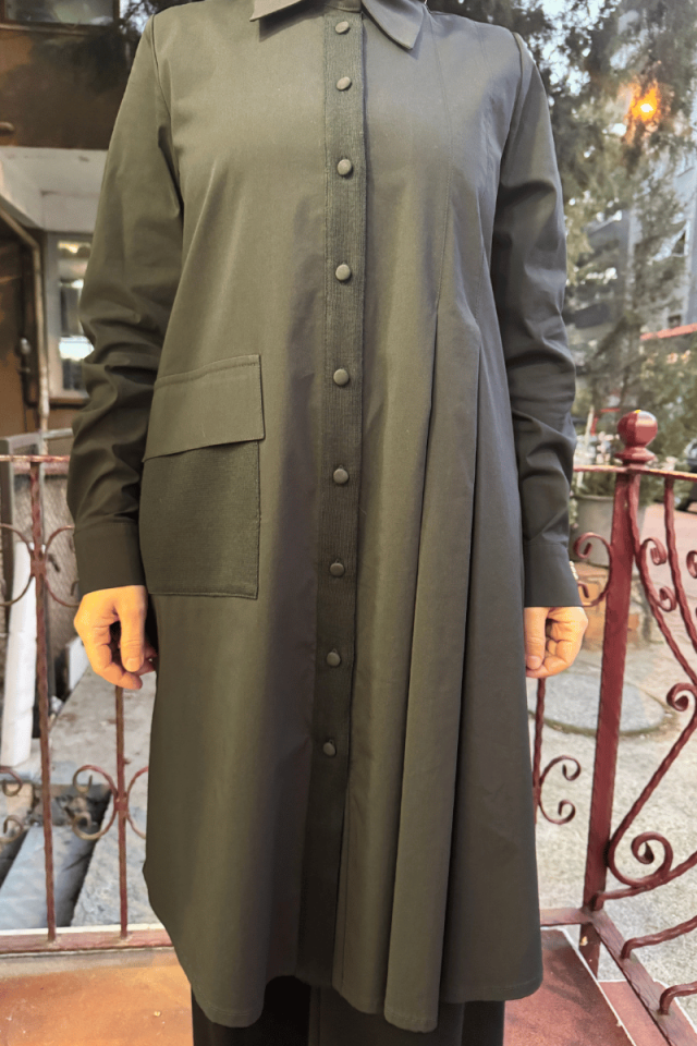 Miss Dalida Tek Cepli Poplin Gömlek Siyah T25K-3004