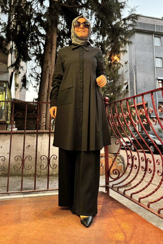 Miss Dalida Tek Cepli Poplin Gömlek Siyah T25K-3004