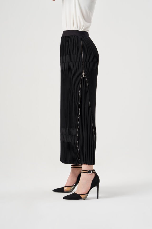 Misswhence Side Zipper Pleated Skirt 34903