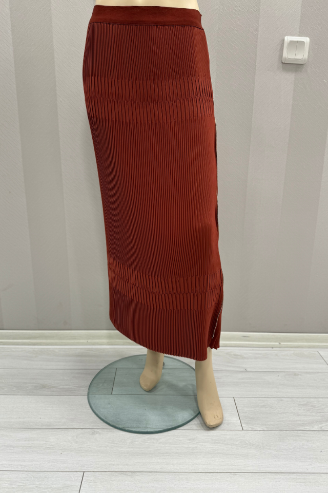 Misswhence Side Zipper Pleated Skirt 34903