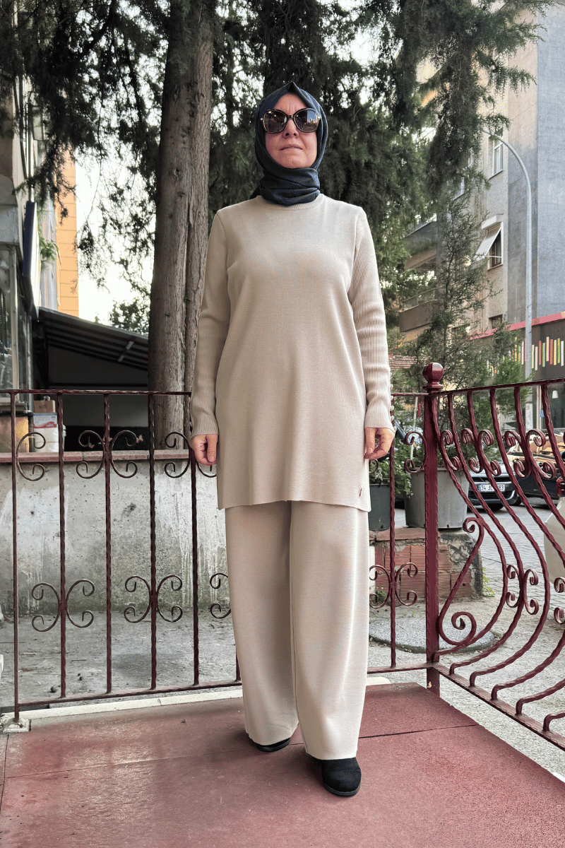 Miss Dalida Bol Paça Triko Pantolon Taş T25K-7001