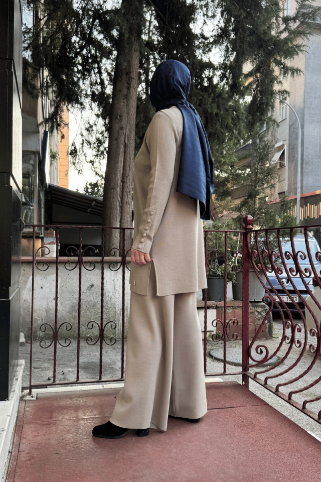 Miss Dalida Bol Paça Triko Pantolon Taş T25K-7001