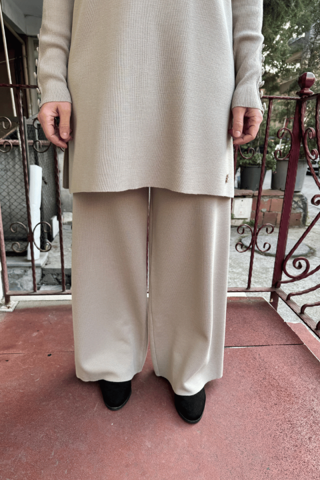 Miss Dalida Bol Paça Triko Pantolon Taş T25K-7001