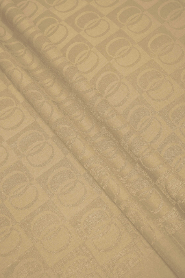 Imannoor Checkerboard Pattern Gold Naia Cotton Shawl 70x200