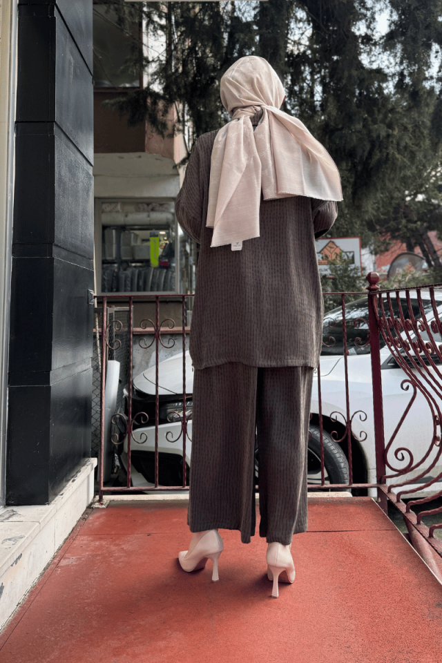 Ghisa Gömlek Yaka Takım Kahve 25YGSTKM3421