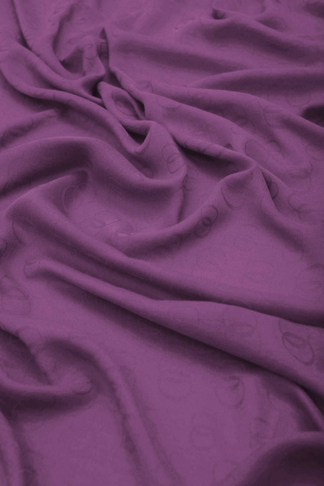 Imannoor Chain Pattern Purple Cotton Silk Shawl 70x210