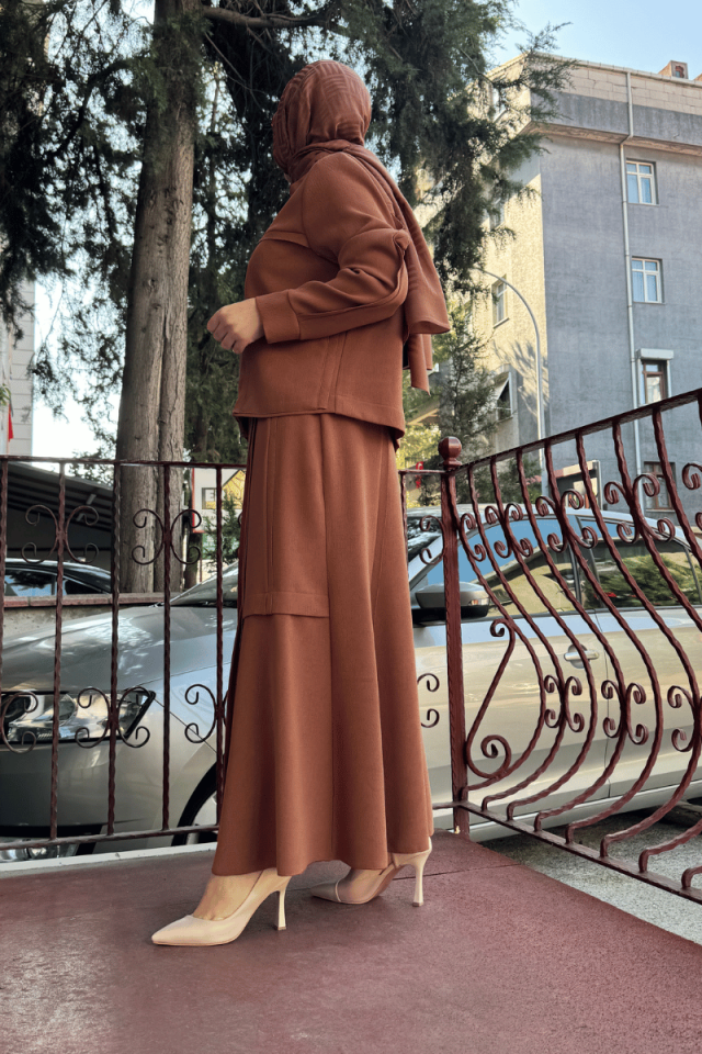 MissWhence Ceket Etek Takım Tarçın 36204