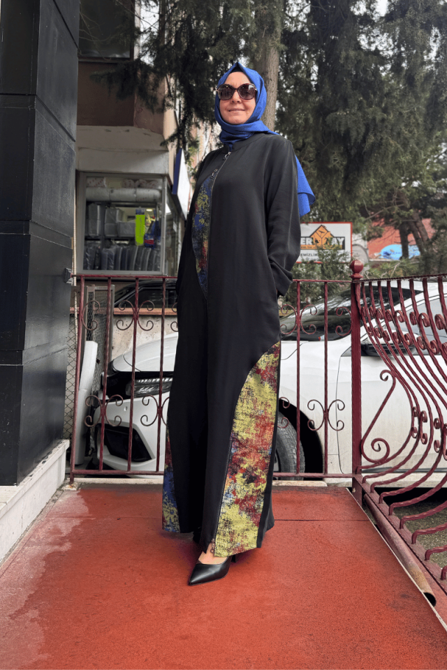 Almarwah Etnik Desenli Kap Siyah 404926