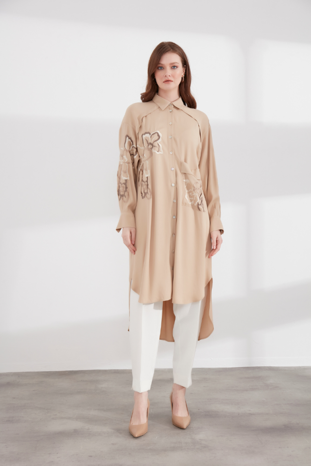 Almarwah Embroidered and Pocket Detailed Shirt 101942