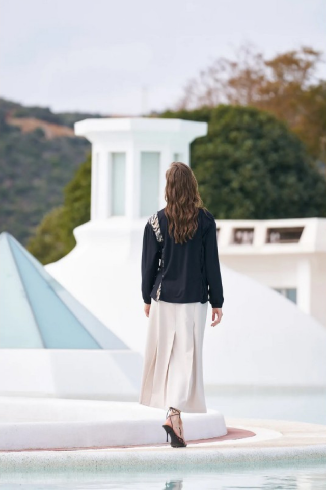 Misswhence Pleated Detailed Zippered Skirt 33904
